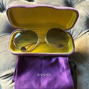 Gucci Women's Gold/Pearl Frame Sunglasses